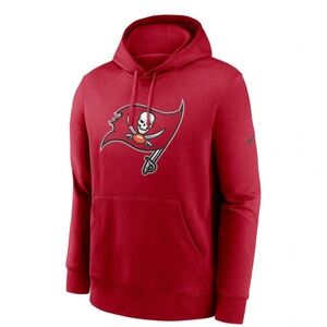 Nike Tampa Bay Buccaneers Club Logo Pullover Red Dri-Fit Hoodie Size Large